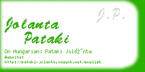 jolanta pataki business card